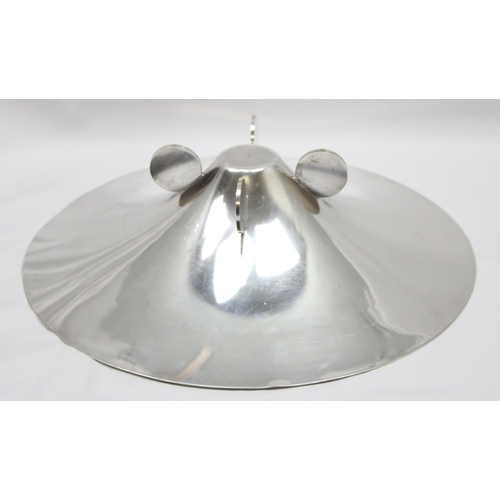 1046 - An unusual Art Deco style silver plated WMF Ikora bowl with gold plated design, approx 35cm in diame... 