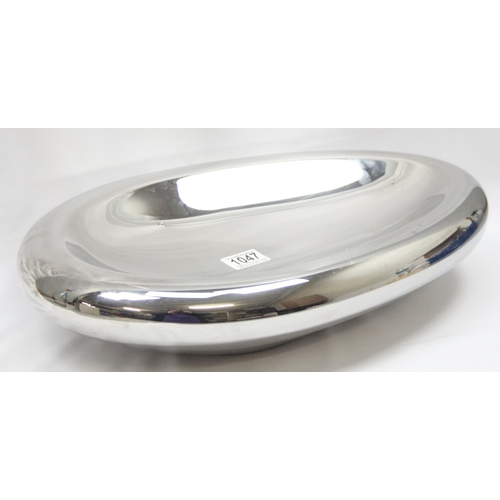 1047 - Alessi of Italy, an unusual retro style double walled silver plate fruit bowl, approx 47cm wide