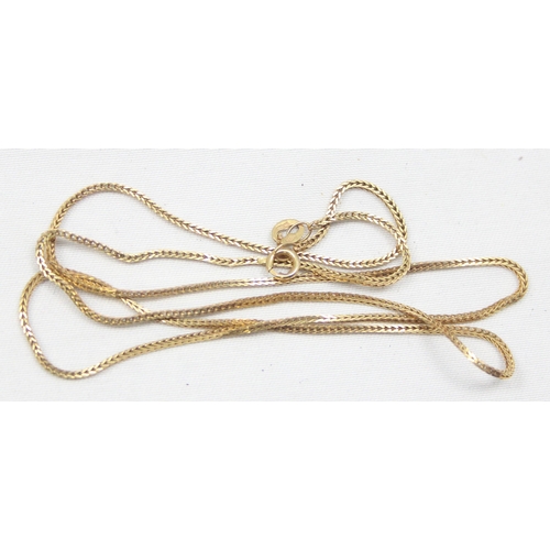 2007 - An Italian 14ct gold necklace, marked 585 and XRF confirmed, approx 45cm long, approx 2.11g gross