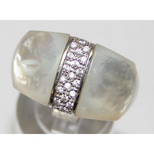 2170 - 5 assorted 925 silver dress rings, mainly white stones in various designs, all approx size T