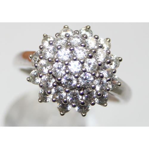 2173 - 5 assorted 925 silver dress rings, mainly white stones in various designs, all approx size T