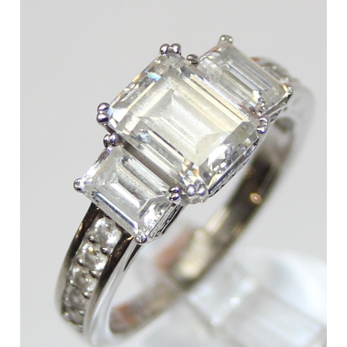 2179 - 5 assorted 925 silver dress rings, mainly white stones in various designs, all approx size T