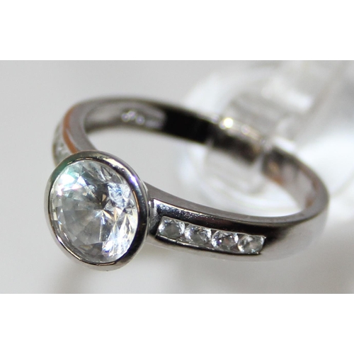 2181 - 5 assorted 925 silver dress rings, mainly white stones in various designs, all approx size T