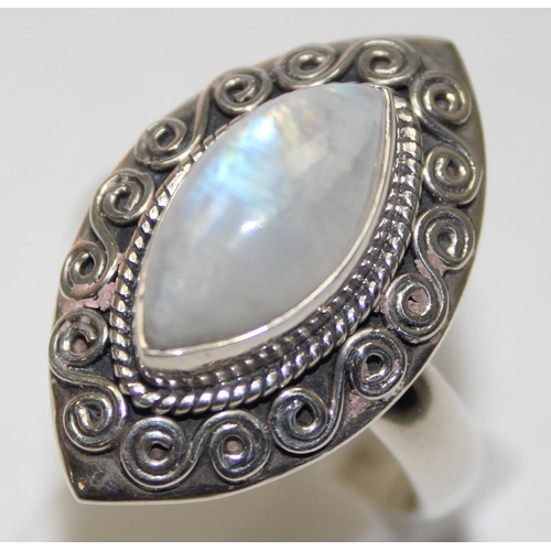 2205 - 5 assorted 925 silver dress rings, mainly with white stones in various designs, all approx size V