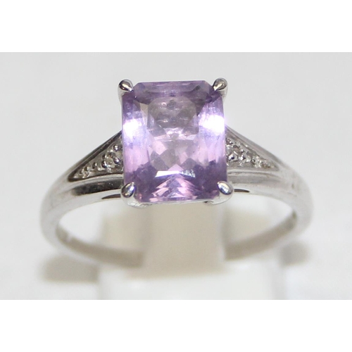 2240 - 6 assorted 925 silver dress rings, mainly with purple stones in various designs, mixed sizes approx ... 