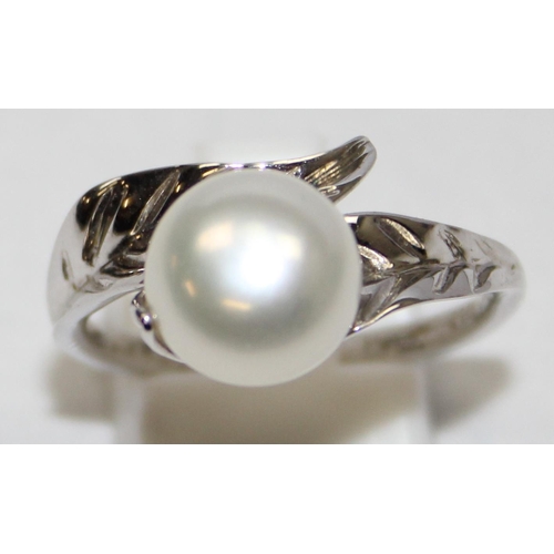 2258 - 3 assorted 925 silver dress rings, pearl and white stone mounted in various designs, mixed sizes app... 