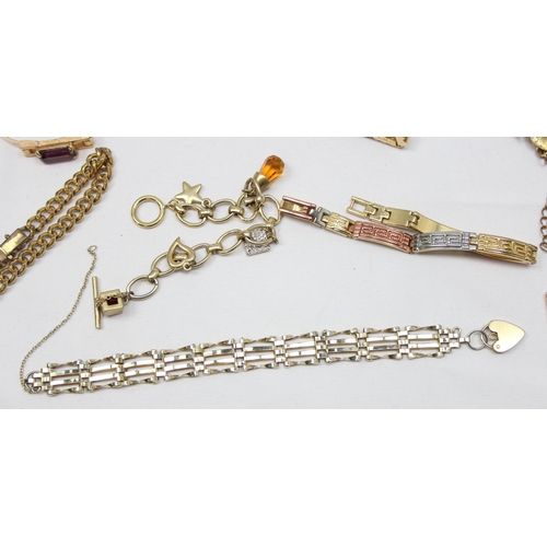 2285 - Qty of assorted gold plated jewellery, approx 173.62g gross