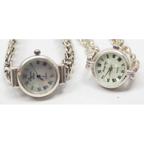 1310 - 2 x 925 silver ladies watches