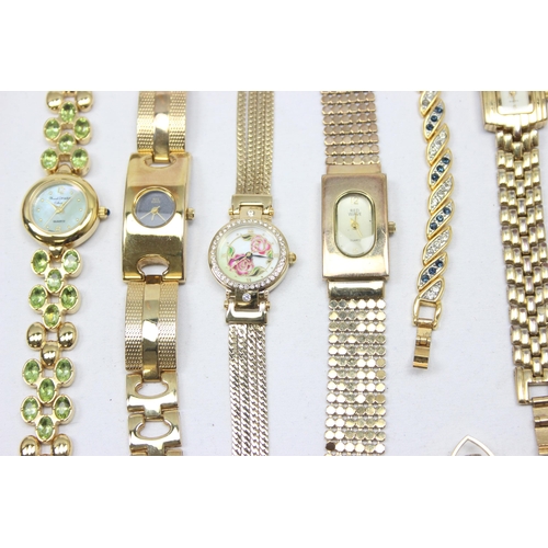 1313 - 13 x gold plated ladies dress watches to Incl Joan Rivers