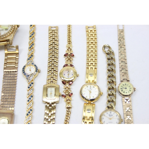 1313 - 13 x gold plated ladies dress watches to Incl Joan Rivers