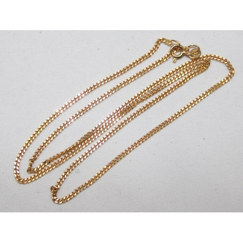 2014 - An Italian flattened link necklace, with import marks and XRF confirmed, approx 46cm long, approx 3.... 