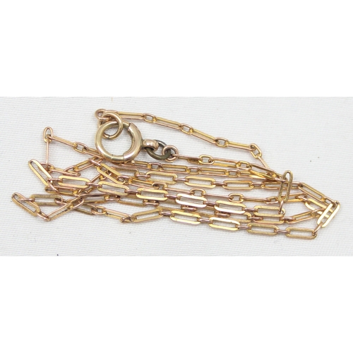 2017 - A vintage 9ct gold fancy link necklace, marked 9c and XRF confirmed, approx 38cm long, approx 2.45g ... 