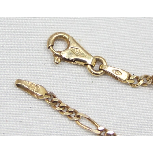 2019 - An Italian 9ct gold flattened and elongated kerb-link bracelet, marked and XRF tested, approx 18cm l... 