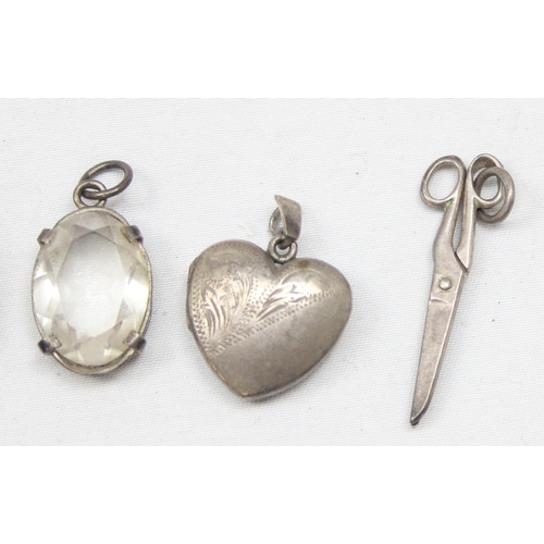 2382 - 5 pieces of vintage silver jewellery to inc a Victorian silver brooch, Birmingham 1883, miniature si... 