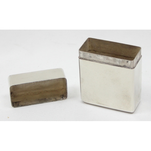 1034 - An unusual plain silver box, marked silver and XRF confirmed approx 87% pure, approx 7cm x 5.5cm x 3... 