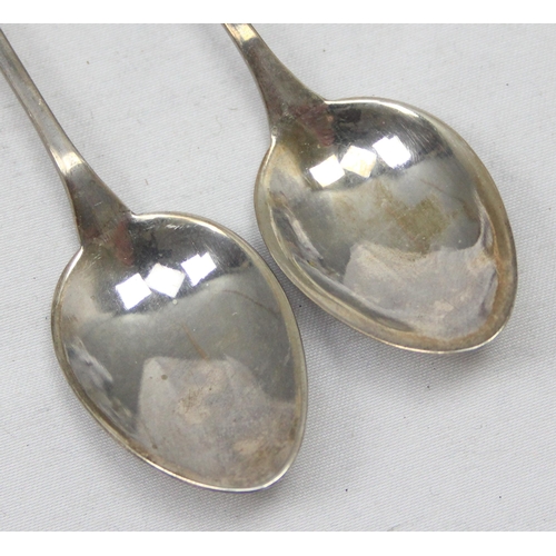 1061 - A pair of long 925 silver spoons, one terminal decorated with Mango, the other with Durian fruit, bo... 