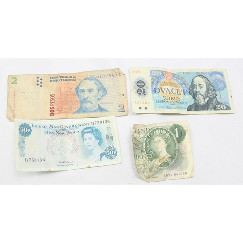 1225 - Qty of assorted mixed world banknotes