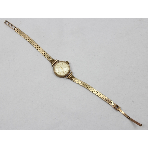 1300 - A vintage 9ct gold Certina watch with 9ct gold strap, London 1955, approx 16.13g gross inc strap and... 