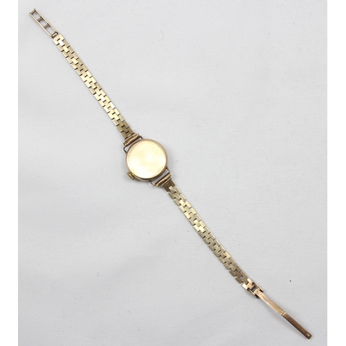 1300 - A vintage 9ct gold Certina watch with 9ct gold strap, London 1955, approx 16.13g gross inc strap and... 