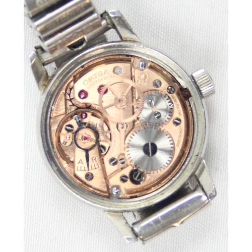 1301 - A vintage ladies Omega Seamaster watch, 630 mechanical movement, silvered dial with baton numerals a... 