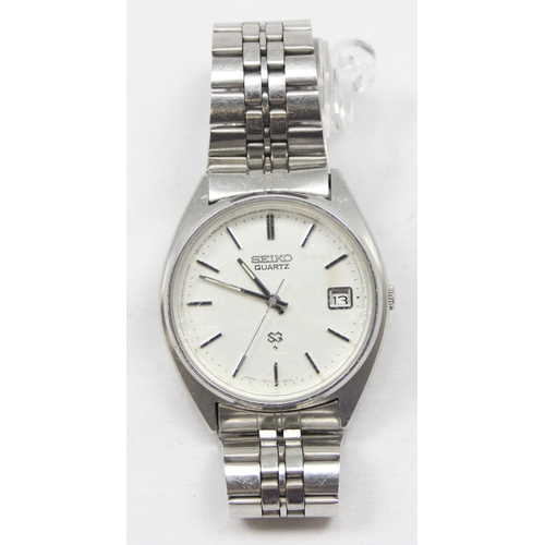 1303 - Vintage Seiko SQ stainless steel watch with Quartz movement, dial marked 7545-801L