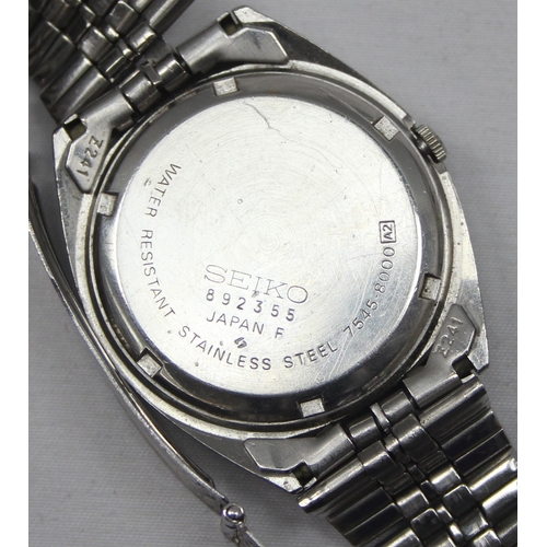 1303 - Vintage Seiko SQ stainless steel watch with Quartz movement, dial marked 7545-801L