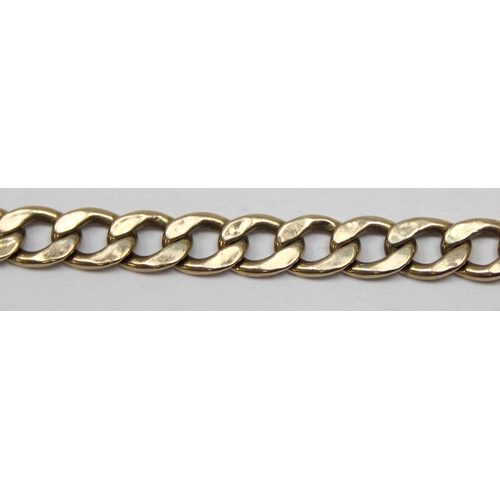 2298 - An Italian 9ct gold flattened kerb link bracelet, marked and XRF confirmed, approx 19cm long, approx... 