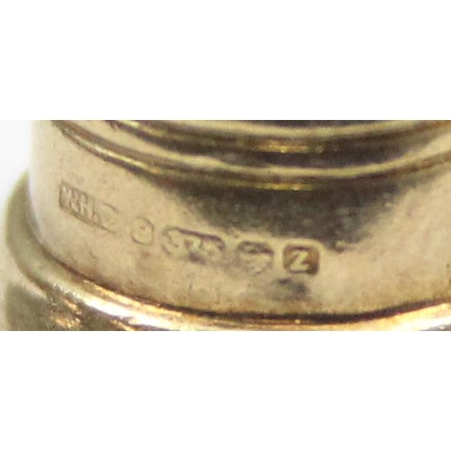 2313 - A vintage 9ct gold pendant or charm formed as a pint tankard, marked and XRF confirmed, approx 1.24g... 