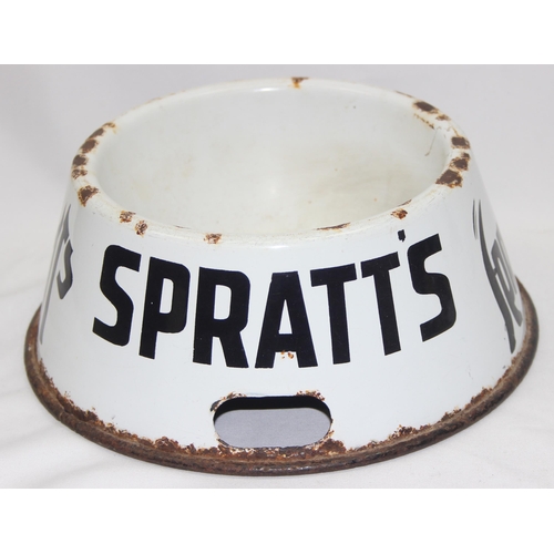 433A - A rare Spratt's enamel advertising dog bowl, approx 26cm in diameter