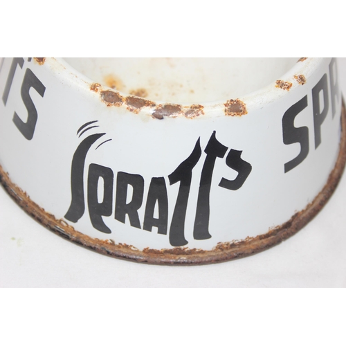 433A - A rare Spratt's enamel advertising dog bowl, approx 26cm in diameter