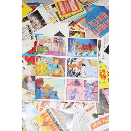 1543 - Mixed box of vintage stickers and collectors' cards to incl Garbage Pale Kids, various Panini sticke... 