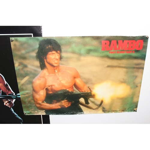 453 - 2 vintage Rambo First Blood Part II film posters