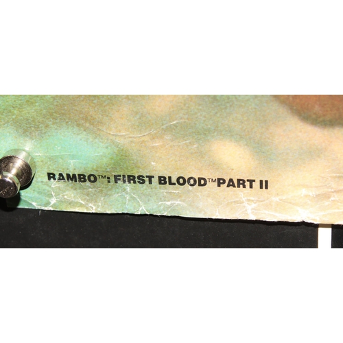 453 - 2 vintage Rambo First Blood Part II film posters