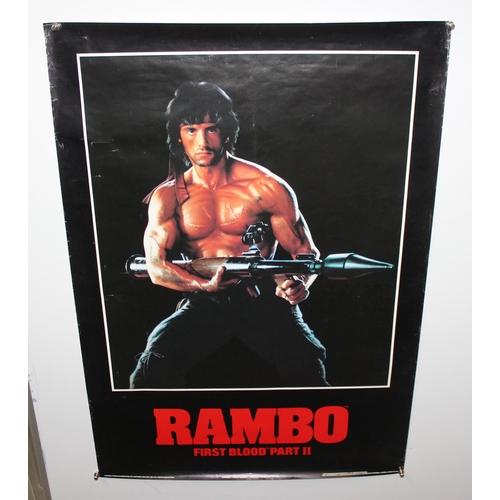 453 - 2 vintage Rambo First Blood Part II film posters