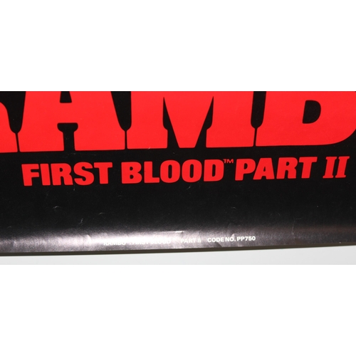 453 - 2 vintage Rambo First Blood Part II film posters