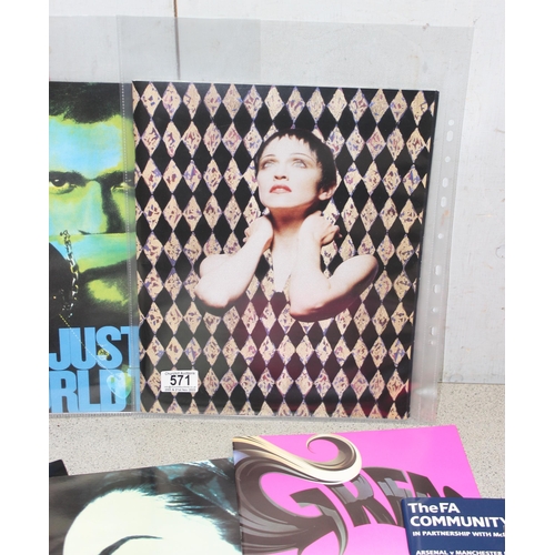 571 - 6 x music tour programmes incl Madonna, Michael Jackson etc