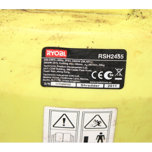 820 - Ryobi RSH 2455 garden shredder