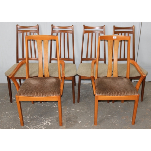 39 - A matched set of 6 retro dining chairs