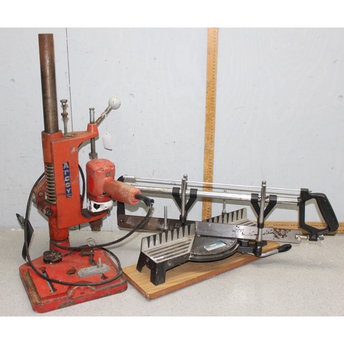 805A - Mitre saw & a Arcoy pillar drill