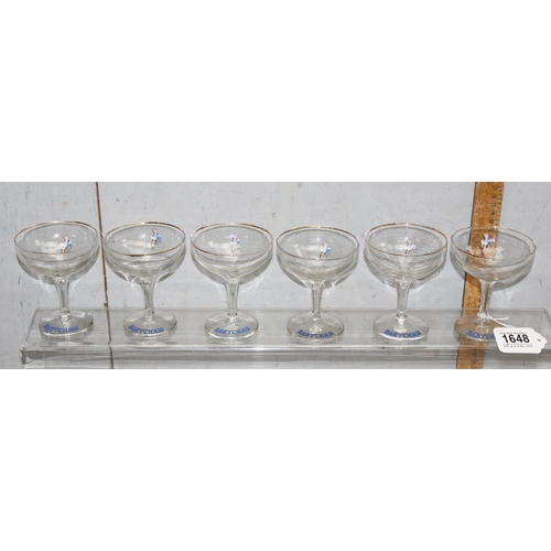 1648 - Set of 6 retro Babycham glasses