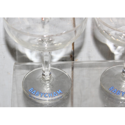 1648 - Set of 6 retro Babycham glasses