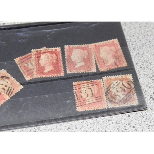 553 - Stamps - GB QV 1d Stars, (42) mixed condition