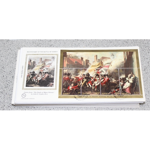 557 - Stamps - Jersey Benham Luxury FDCs, (30)