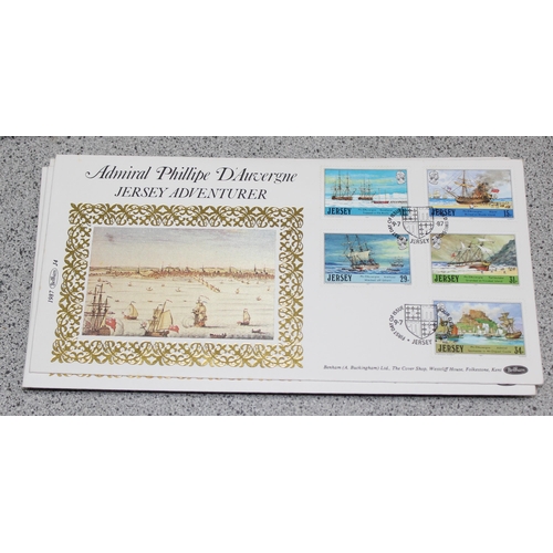 557 - Stamps - Jersey Benham Luxury FDCs, (30)