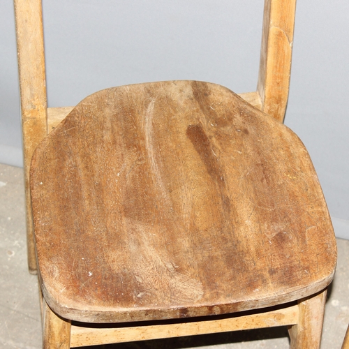 99 - Pair of vintage 1960’s beech and elm nursery school chairs