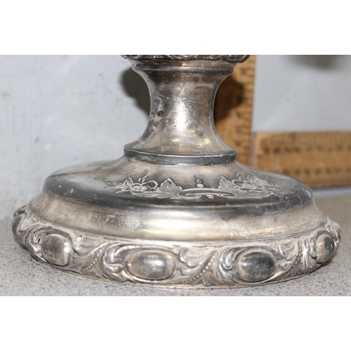 1059 - A large antique silver plated Samovar, seemingly unmarked but likely late 19th century, approx 60cm ... 