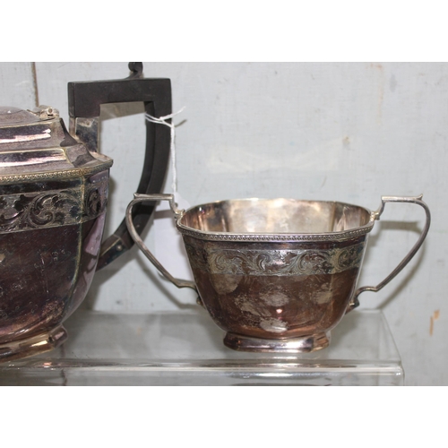 1062 - An antique high quality silver plated 4 piece tea set by Cooper Brothers of Sheffield, approx 1.7kg ... 