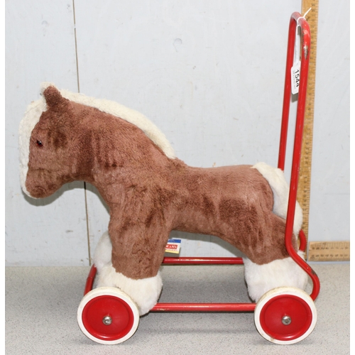 1544 - A vintage push along toy horse by Deans of Wales