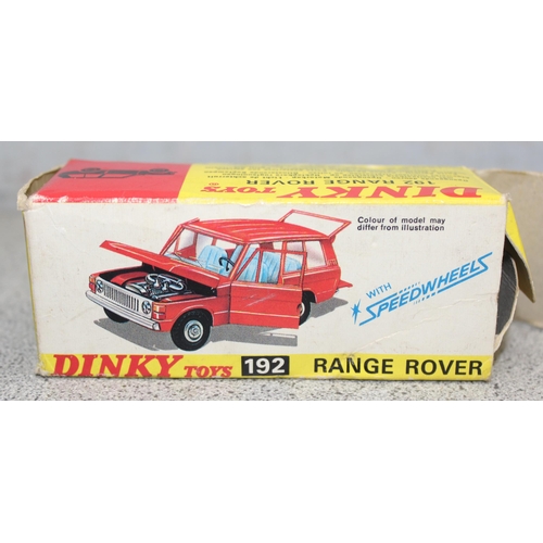 1547 - A vintage Dinky Toys 192 Range Rover, orange, in original box