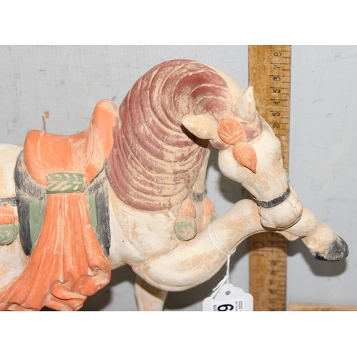 1789 - A Chinese Tang Dynasty style pottery horse, approx 32cm tall